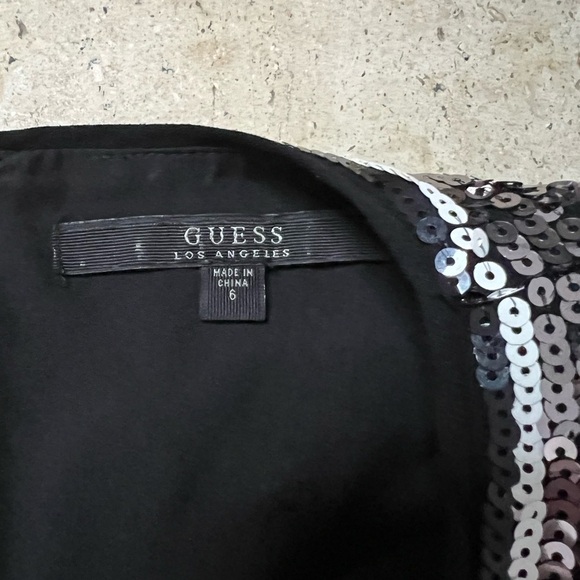 Beautiful GUESS Black and White Sequins Dress Size 6 - Picture 6 of 7